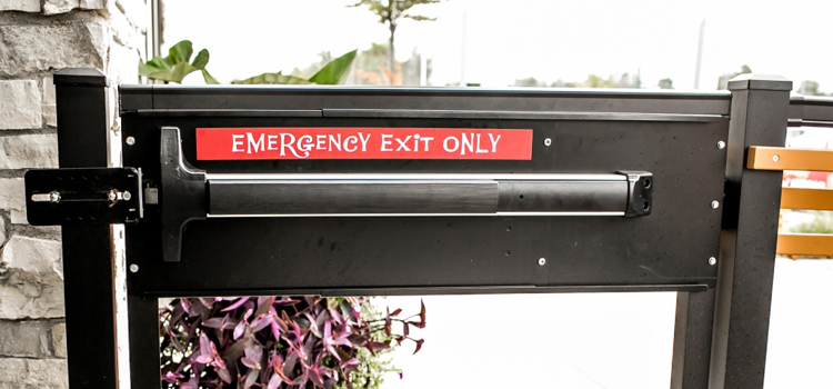 emergency push bar installation in Saranap